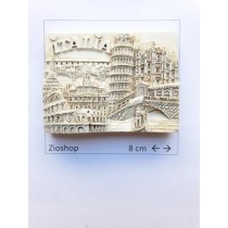 Calamita Frigo Magnete Souvenir ITALIA Effetto Marmo Fridge Magnet From Italy 