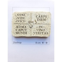 Calamita Magnete Frigo Souvenir Roma Aforismi Citazioni in Latino Effetto Marmo fridge magnets Italy Rome