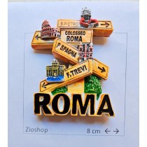 Calamita Magnete Frigo Souvenir Roma Indicazioni Stradali fridge magnets Italy Rome