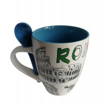 Tazza Mug con il cucchiaino Souvenir Ricordi Roma 4662