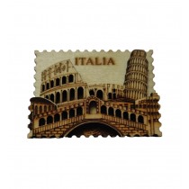 Calamita da Frigo “ITALIA” in Legno – Torre di Pisa, Ponte di Rialto, Colosseo 5633