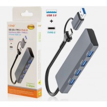 LINQ HUB 4 PORTE USB 3.0 A USB + TYPE-C 5Gbps IT7959