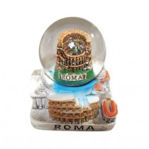 PALLA DI NEVE IN VETRO MONUMENTO ROMA COLOSSEO SNOWBALL FROM ROME 