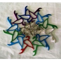 Set di 12 Portachiavi ApriBottiglia a Forma di Geco Colori Misti