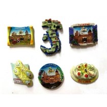 COMPOSIZIONE "7G" - 6 PEZZI DI CALAMITE MAGNETI PER Frigo SOUVENIR DI SICILIA  Souvenir From Italy Sicily