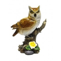 GUFETTO BOMBONIERA STATUETTA RESINA GUFO OWL PORTAFORTUNA  H:16