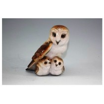 BARBAGIANNI CON 2 CUCCIOLI IN RESINA SMALTATA IDEA REGALO BOMBONIERA.H:14Cm