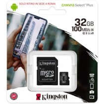 SCHEDA MICRO SD CON ADATTATORE SD KINGSTON 32 GB CL10 CANVAS SELECT PLUS