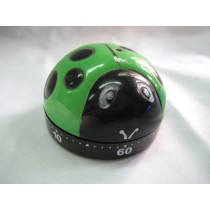 Timer Meccanico 60 minuti a Forma Di Coccinella Verde per Cucina e Hobby