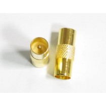 CONNETTORE COASSIALE PASSANTE IEC  ADATTATORE ANTENNA TV M / M