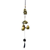 Campanello del Vento Ganesha Ganesh Bell Mystic Knot Wind Chime Wealth Luck 3 Campanelle