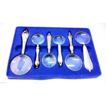 Set di 6 Lenti di ingrandimento Decoratein Metallo da collezione ; Luxury Magnifying Glass Set