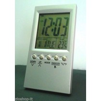 Mini Sveglia Diglitale LCD da Viaggio Ultra Slim con Termometro & Snooze