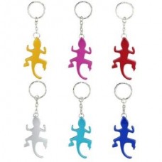 Set di 12 Portachiavi ApriBottiglia a Forma di Geco Colori Misti