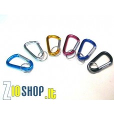 Moschettoni Classici Portachiavi in Alluminio Forma D Media 