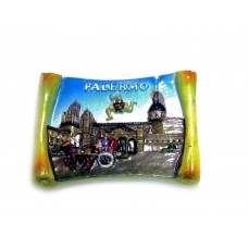 Calamita Magnete Souvenir Sicilia Pergamena Palermo Trinacria Fridge Magnets