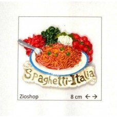 Calamita Magnete Frigo Fridge Magnets  SPAGHETTI AGLIO PEPPE E POMODORO 