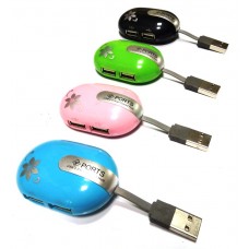 MINI HUB USB 2.0 4 PORTE CON CAVO INTEGRATO "MINIPANINI"