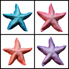 Calamita Frigo Magnete Resina "STELLA MARINA PICCOLA CON BRILLANTINI" Fridge Magnet