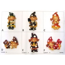 Calamita Magnete Frigo Fridge Magnets  GNOMI FUNGHI