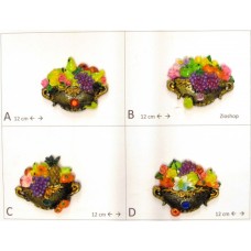 Calamita Magnete Frigo Fridge Magnets  CESTO EFFETTO BRONZO CON FRUTTA