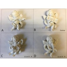 Calamita da Frigo Magnete Resina"SWEET ANGELS"ANGELI BIANCHI 2 ;Fridge Magnet Souvenir 