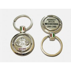 PORTACHIAVI SOUVENIR  "VATICANO JUBILEUM GIUBILEO TONDO";JUBILEE KEYCHAIN FROM ITALY