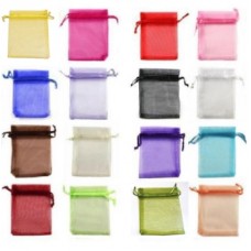 SACCHETTINI  ORGANZA 13x18 cm  PORTA GIOIELLI CONFETTI  BOMBONIERE  BATTESIMO COMUNIONE EVENTI 