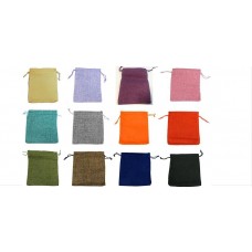 SACCHETTINI LINO 13x18 cm CONFETTI  BOMBONIERE BATTESIMO COMUNIONE EVENTI PORTA GIOIELLI FESTE