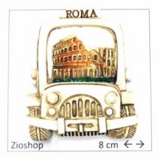 12 x Calamita Frigo Magnete Souvenir "ROMA TAXI COLOSSEO AUTO" Fridge Magnet  From Italy