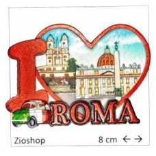 12 x Calamita Frigo Magnete Souvenir "ROMA I LOVE ROMA PRINT PIAZZA DI SPAGNA VATICANO" Fridge Magnet  From Italy