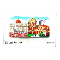 12 x Calamita Frigo Magnete Resina "ROMA- PRINT VATICANO COLOSSEO SCUDO" Fridge Magnet  From Italy
