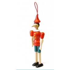12 Pezzi di Souvenir Italia BURATTINO in Legno Artigianale Pinocchio 15CM BOMBONIERA