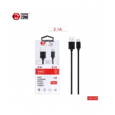PHONE ZONE - CAVO USB TYPE-C NERO 2.1 A 1,5MT ZSX-303  