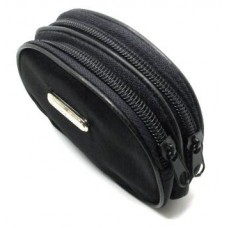 BORSELLINO PORTAMONETE PORTASPICCI BASIC SEMICIRCOLARE 2 SCOMPARTI CON ZIP