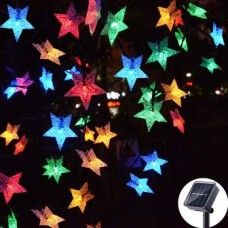LUCI SOLARI DA ESTERNO NATALIZIE A FORMA STELLA 60 LED 11 MT MULTICOLOR