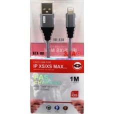 CAVO ALTA QUALITA' COMPATIBILE IPHONE IPAD 3.1A 1Mt DOPPIO RIVESTIMENTO