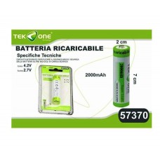 Batteria professionale ricaricabile al litio 2000mAh tripla protezione HSB 4.2V 18650