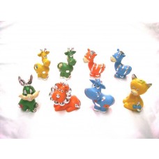 IDEA REGALO BOMBONIERE BATTESIMO COMUNIONE 50 ANIMALI IN RESINA CROMATI 