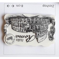 Calamita Magnete in Resina ROMA COLOSSEO EFFETTO MARMO FRIDGE MAGNET FROM ITALY