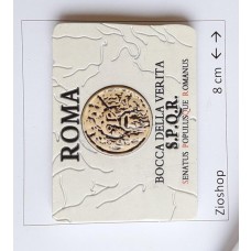 Calamita Frigo Magnete SOUVENIR  ROMA Bocca Della Verità S.P.Q.R. FRIDGE MAGNET FROM ITALY