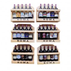 CALAMITA FRIGO 5 BOTTIGLIE LEGNO IDEA REGALO SOUVENIR ROMA