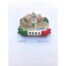 Calamita Magnete Frigo Souvenir Roma Monumenti Tricolore fridge magnets Rome 