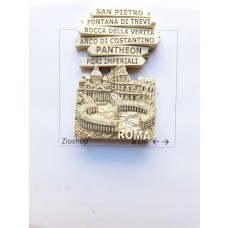 Calamita Magnete Souvenir ROMA Monumenti Indicazioni  Fridge Magnet From Italy Rome