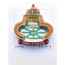 Calamita Magnete in Resina "Roma San Pietro Alto Rilievo" SOUVENIR FROM ITALY MAGNETS