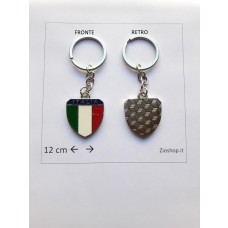Portachiavi Souvenir Italia Scudetto Tricolore in Metallo Porta Chiave keychain  Italy