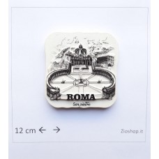 Calamita Magnete Frigo Souvenir ROMA S. Pietro Schizzi Vaticano Italy Rome Fridge Magnets 