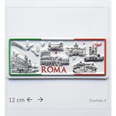 Calamita Magnete Frigo Souvenir Stampa Monumenti Alto Rilievo Roma Fridge Magnets 4275