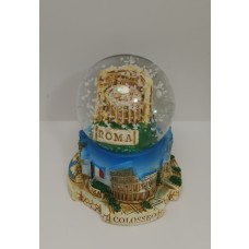 PALLA DI NEVE IN VETRO MONUMENTO ROMA COLOSSEO SNOWBALL FROM ROME 