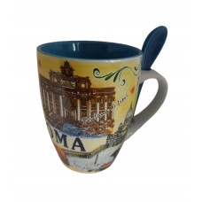 Tazza Mug con il cucchiaino Souvenir Ricordi Roma 4658